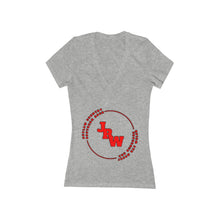 Load image into Gallery viewer, Women's Jersey Short Sleeve Deep V-Neck Tee 2