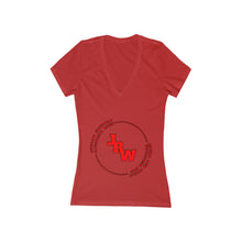 Load image into Gallery viewer, Women's Jersey Short Sleeve Deep V-Neck Tee 2